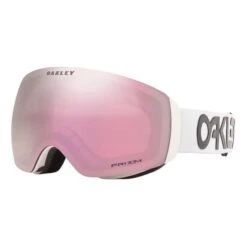 Oakley Flight Deck M Ski Goggles White Black With Prizm Snow Hi Pink Lens